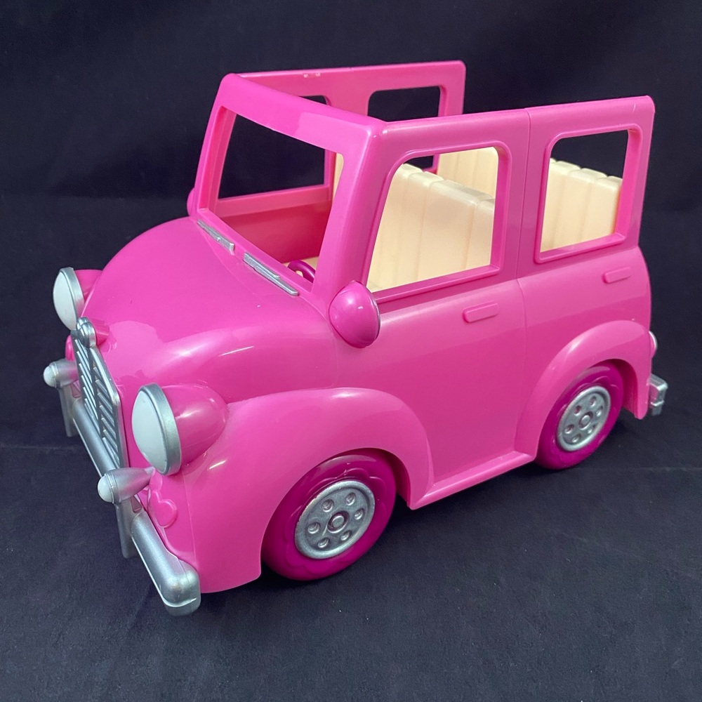 Battat Lil' Woodzeez Family Pink Happy Campers Car ~ Car Only